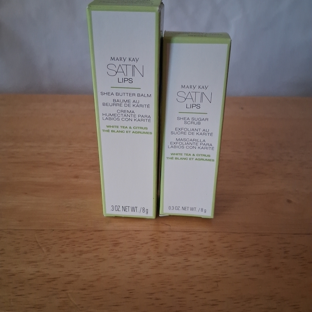 Mary Kay Satin Lips Shea Butter Balm and Sugar Scrub Duo